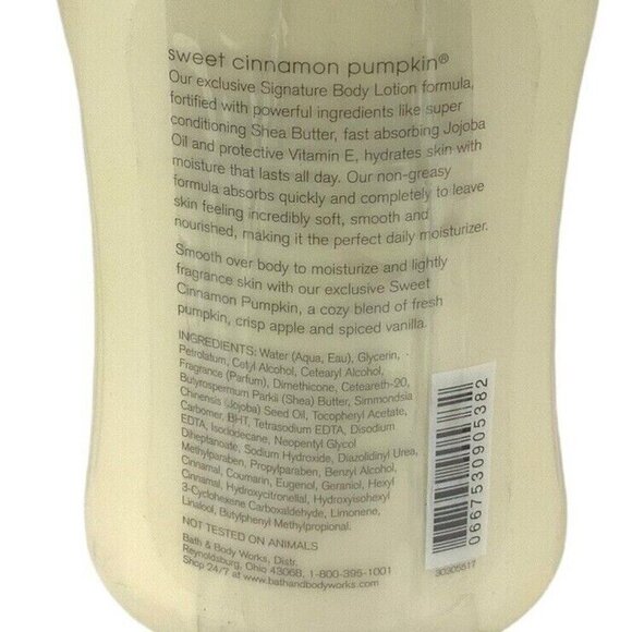Bath & Body Works Sweet Cinnamon Pumpkin Body Lotion 8 Oz Signature Collection - Picture 4 of 4